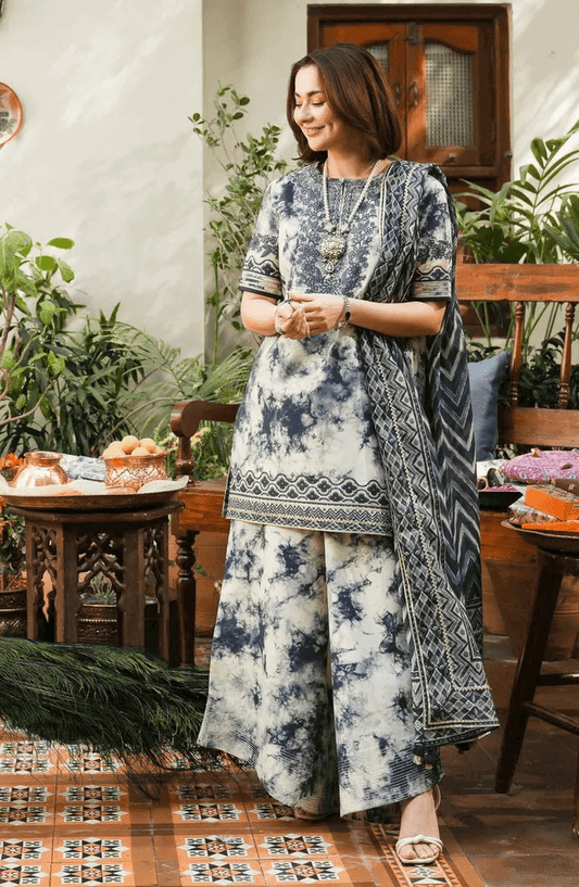 Sapphire Dhanak Embroidered 3 Piece | SP105 - Trendy Casual Outfits - Laiba Rauf