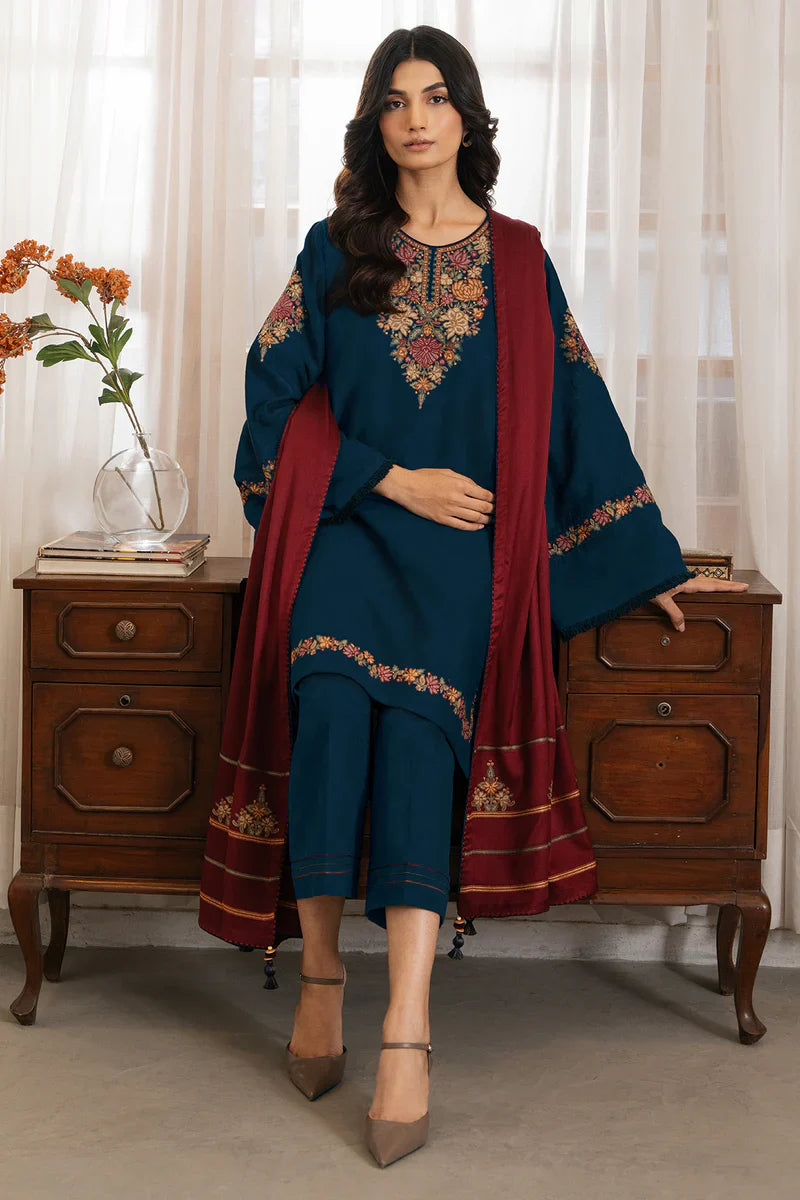 Jazmin Dhanak Embroidered 3 Piece | JZ101 - Trendy Casual Outfits - Laiba Rauf