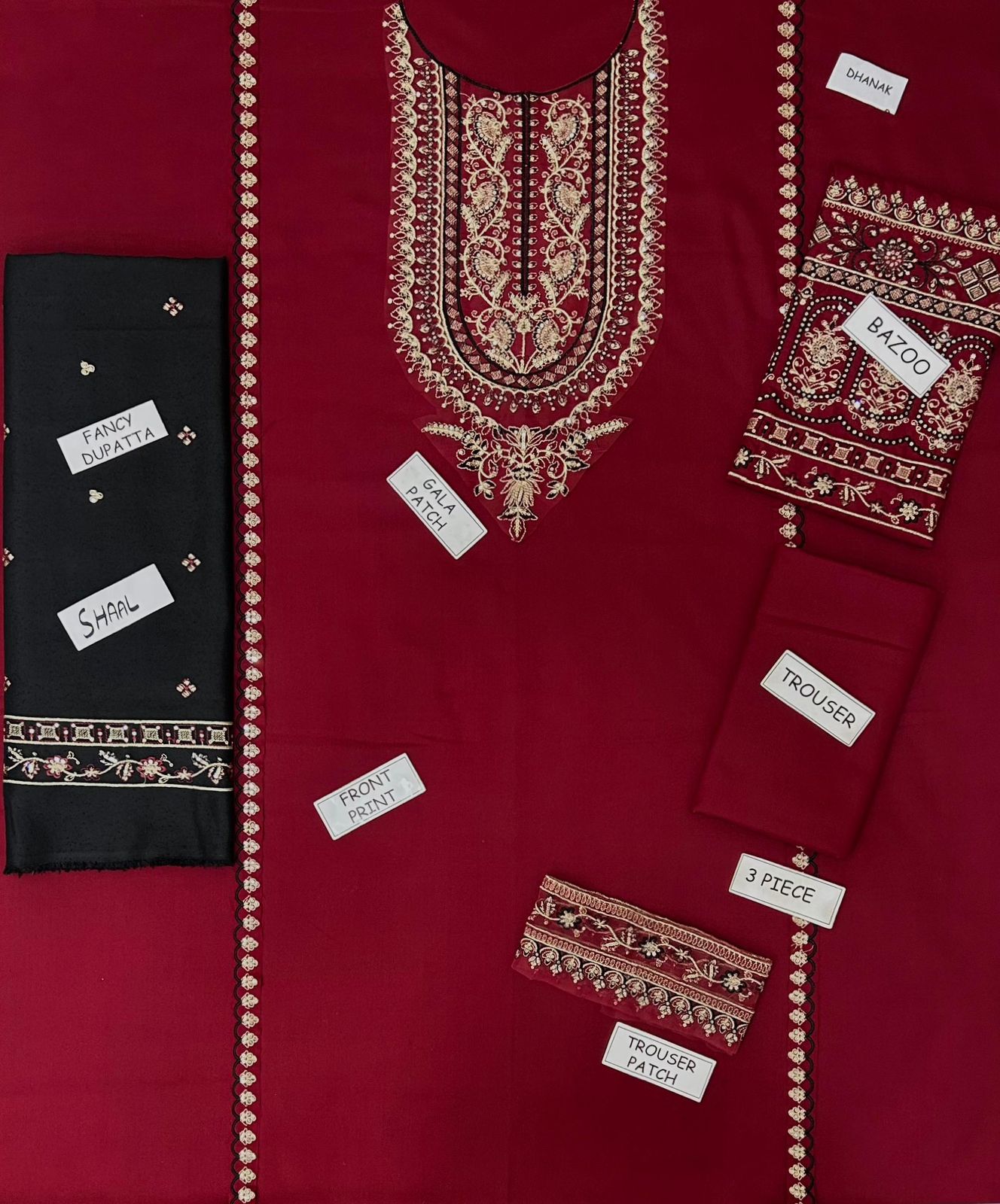 Lalazar Dhanak Embroidered 3 Piece | LZ100 - Trendy Casual Outfits - Laiba Rauf