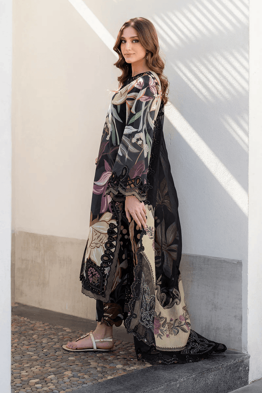 Baroque Linen Embroidered 3 Piece | BQ112 - Trendy Casual Outfits - Laiba Rauf