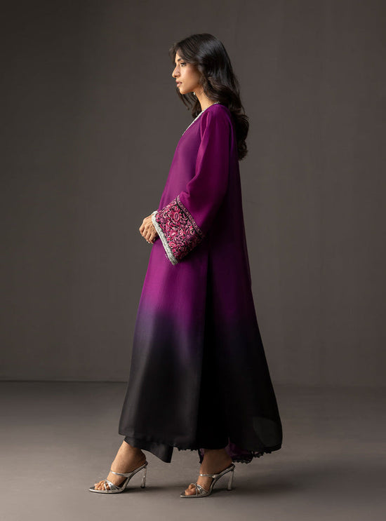 Zainab Chottani Shamoz Silk Embroidered 3 Piece | ZC106 - Trendy Casual Outfits - Laiba Rauf