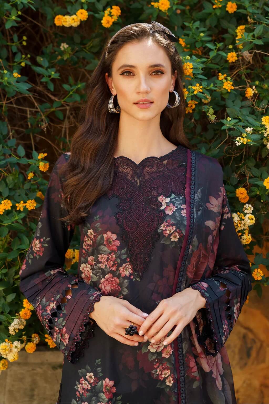 Baroque Viscose Digital Printed 3 Piece | BQ108 - Trendy Casual Outfits - Laiba Rauf