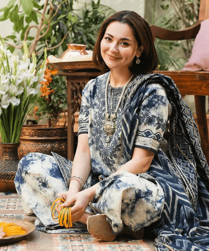 Sapphire Dhanak Embroidered 3 Piece | SP105 - Trendy Casual Outfits - Laiba Rauf