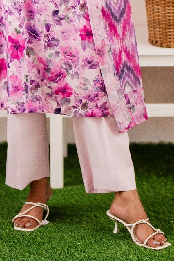 Baroque Viscose Digital Printed 3 Piece | BQ106 - Trendy Casual Outfits - Laiba Rauf