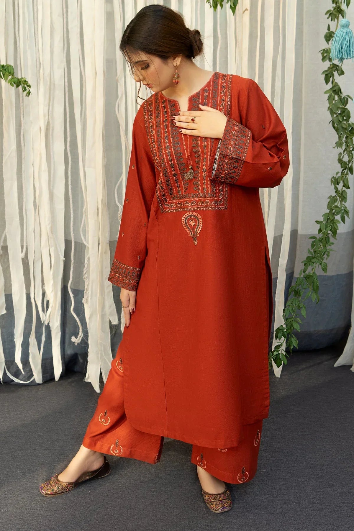 Aisling Dhanak Embroidered 3 Piece | AL105 - Trendy Casual Outfits - Laiba Rauf