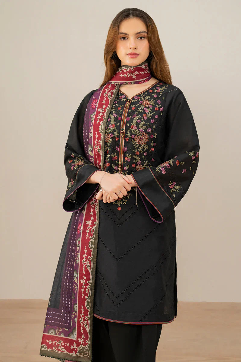 Jazmin Dhanak Embroidered 3 Piece | JZ106 - Trendy Casual Outfits - Laiba Rauf