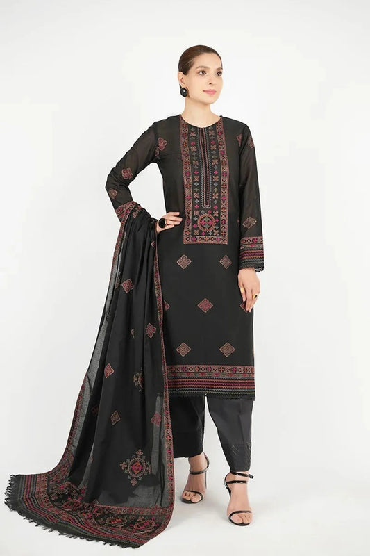 Bareeze Dhanak Embroidered 3 Piece | BZ104 - Trendy Casual Outfits - Laiba Rauf