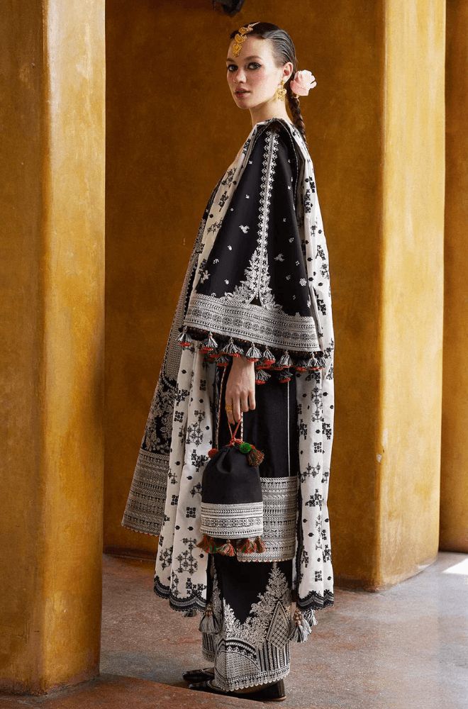 Charizma Dhanak Embroidered 3 Piece | CA100 - Trendy Casual Outfits - Laiba Rauf