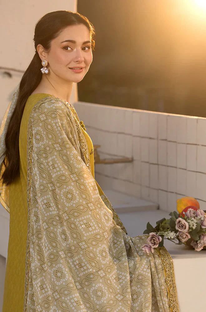 Qalamkar Dhanak Embroidered 3 Piece | QR101 - Trendy Casual Outfits - Laiba Rauf