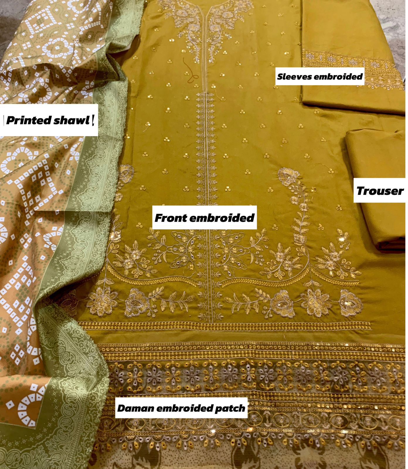 Qalamkar Dhanak Embroidered 3 Piece | QR101 - Trendy Casual Outfits - Laiba Rauf