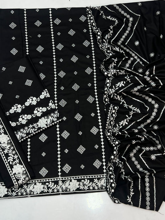 Bareeze Dhanak Embroidered 3 Piece | BZ102 - Trendy Casual Outfits - Laiba Rauf