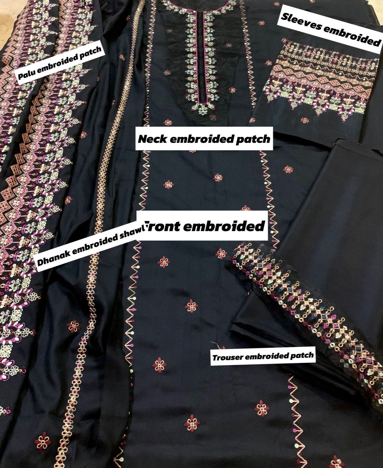 Batik Dhanak Embroidered 3 Piece | BK101 - Trendy Casual Outfits - Laiba Rauf