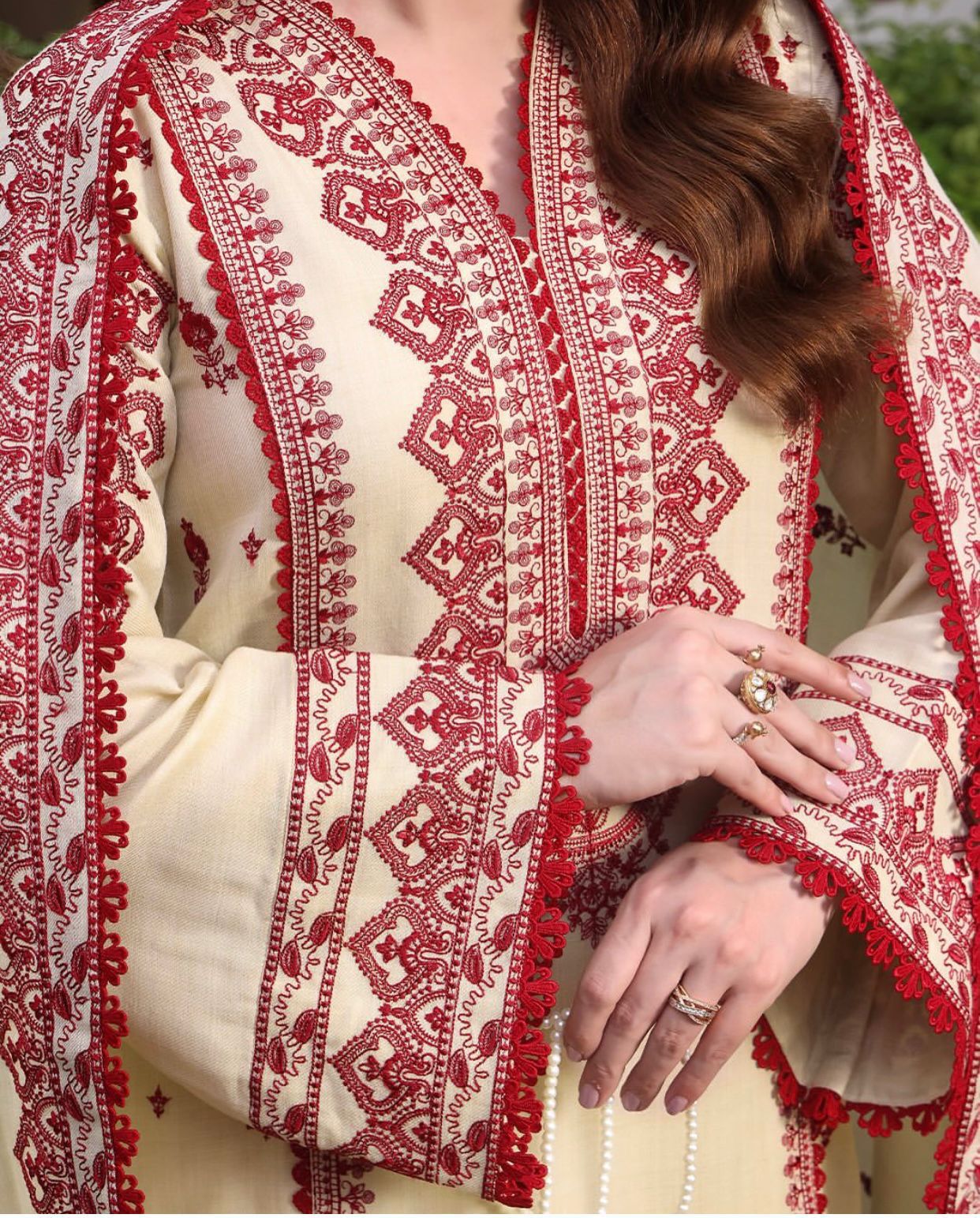 Aneela Dhanak Embroidered 3 Piece | AN108 - Trendy Casual Outfits - Laiba Rauf