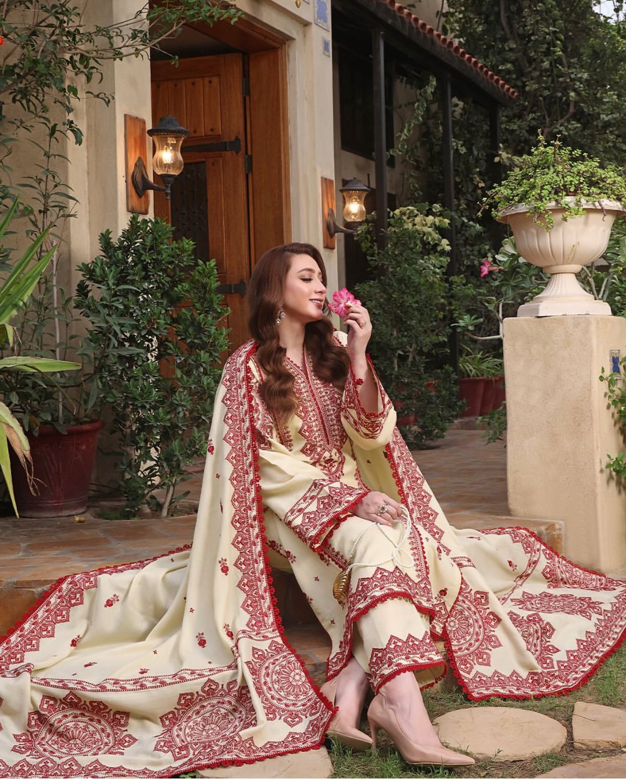 Aneela Dhanak Embroidered 3 Piece | AN108 - Trendy Casual Outfits - Laiba Rauf
