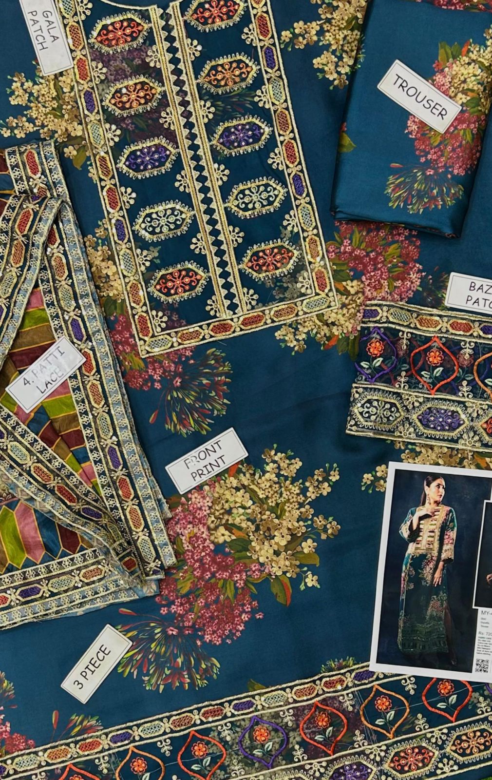 Aneela Shamoz Silk Embroidered 3 Piece | AN107 - Trendy Casual Outfits - Laiba Rauf