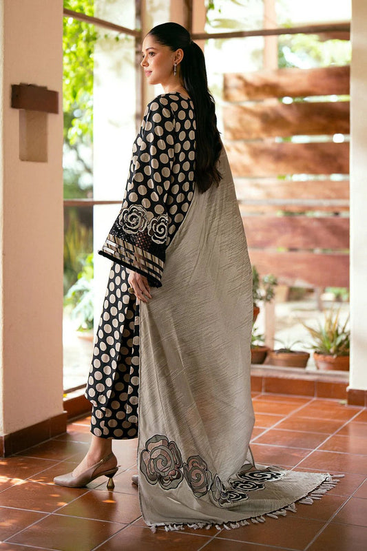 Baroque Dhanak Embroidered 3 Piece | BQ127 - Trendy Casual Outfits - Laiba Rauf