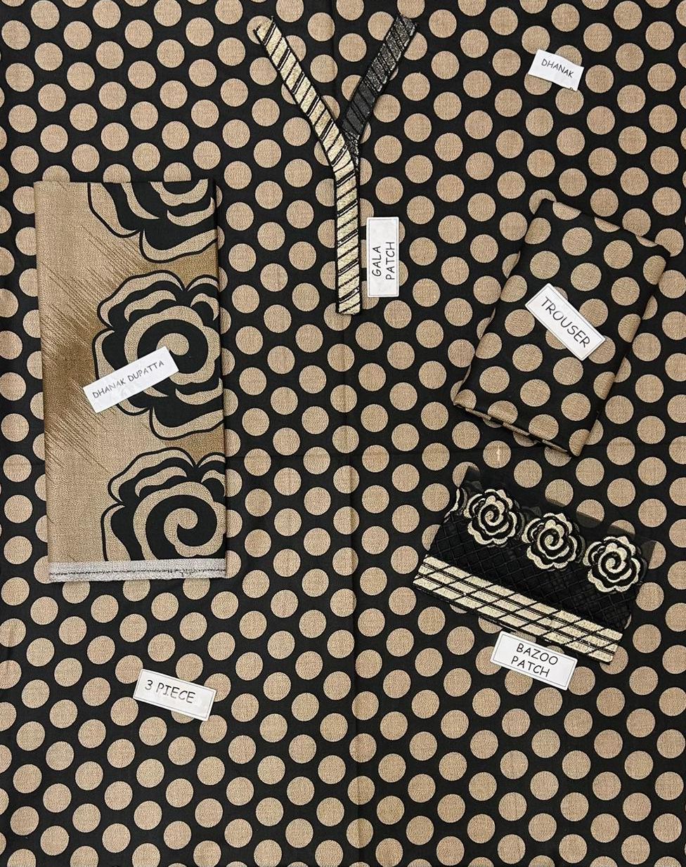 Baroque Dhanak Embroidered 3 Piece | BQ127 - Trendy Casual Outfits - Laiba Rauf