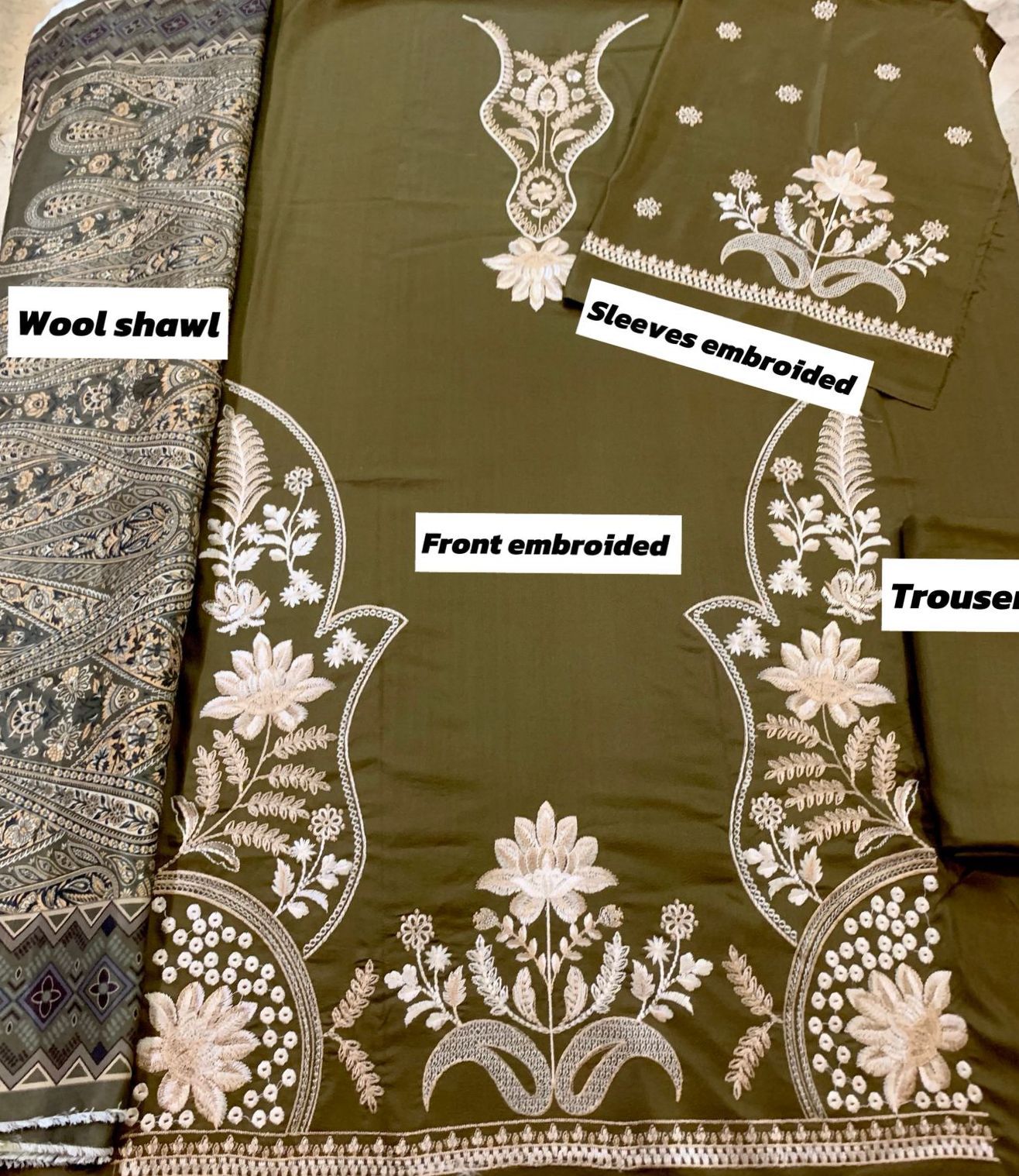 Izel Dhanak Embroidered 3 Piece | IL101 - Trendy Casual Outfits - Laiba Rauf