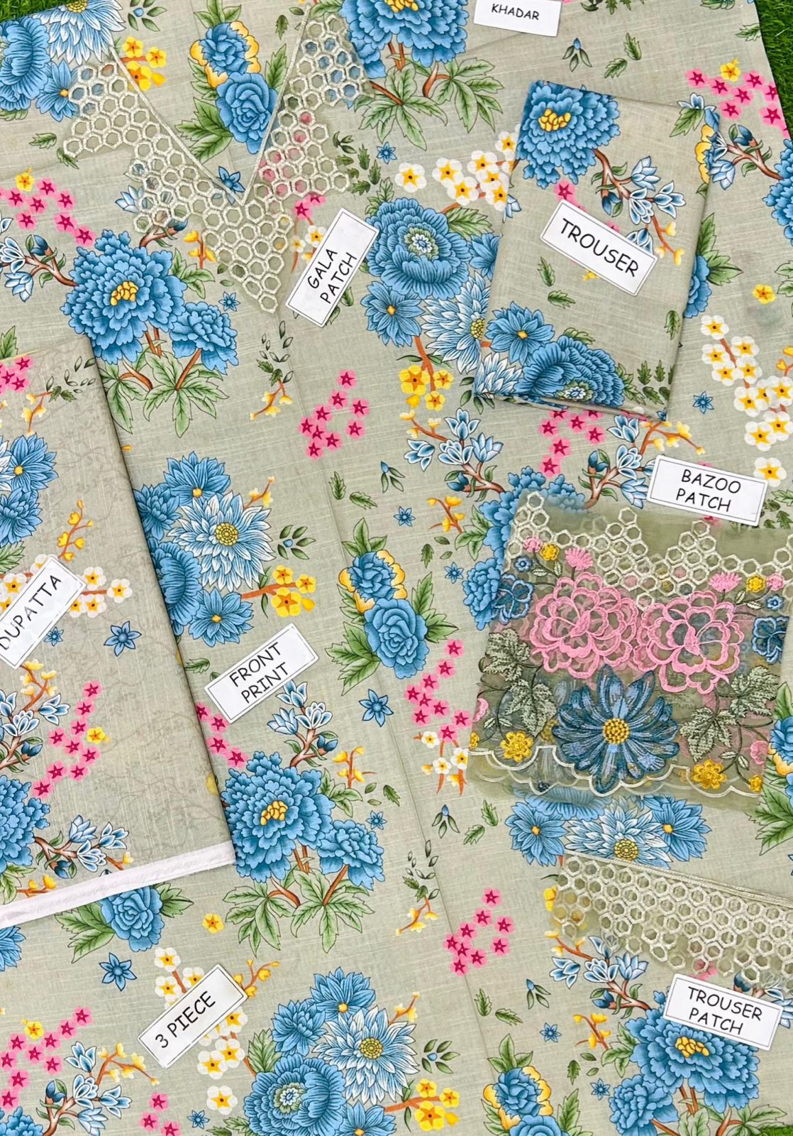 Baroque Khaddar Embroidered 3 Piece | BQ124 - Trendy Casual Outfits - Laiba Rauf