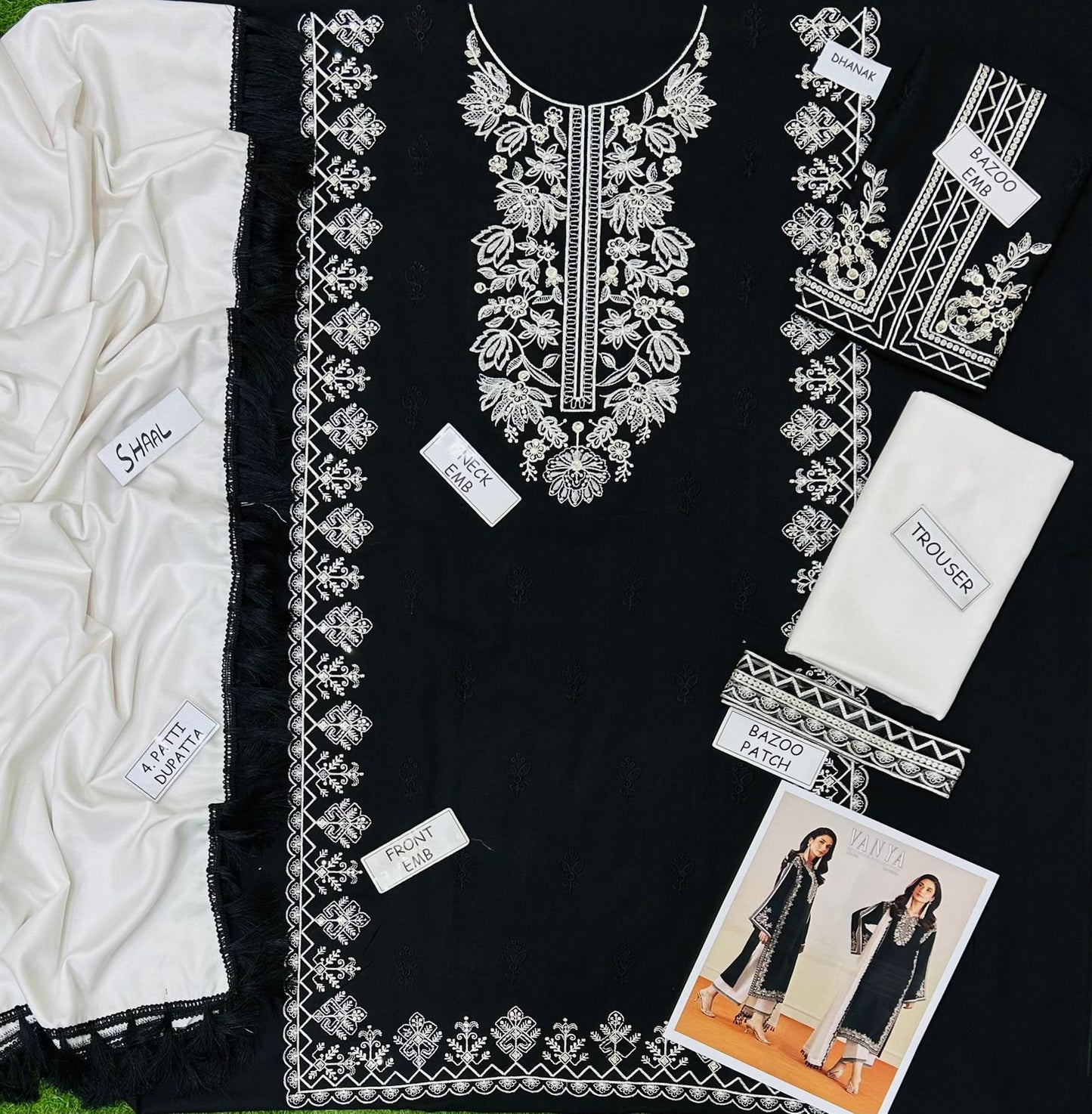 Vanya Dhanak Embroidered 3 Piece | VA101 - Trendy Casual Outfits - Laiba Rauf