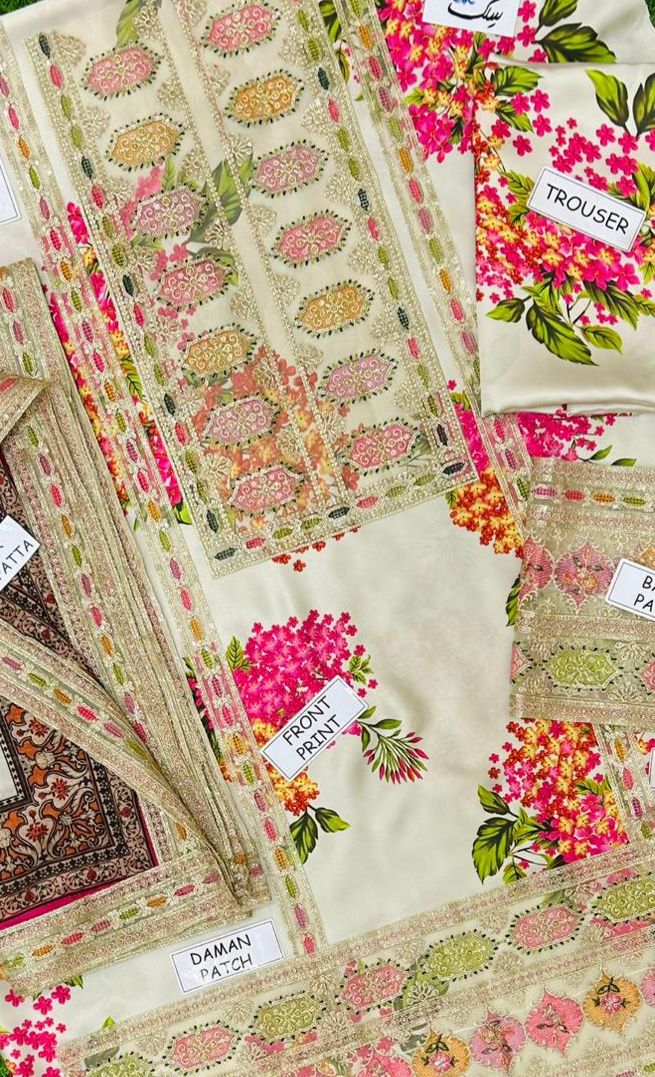 Kareena Kapoor Silk Embroidered 3 Piece | KK100 - Trendy Casual Outfits - Laiba Rauf