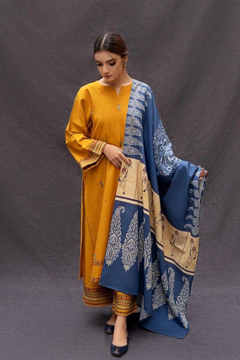 Urge Dhanak Embroidered 3 Piece | UG101 - Trendy Casual Outfits - Laiba Rauf