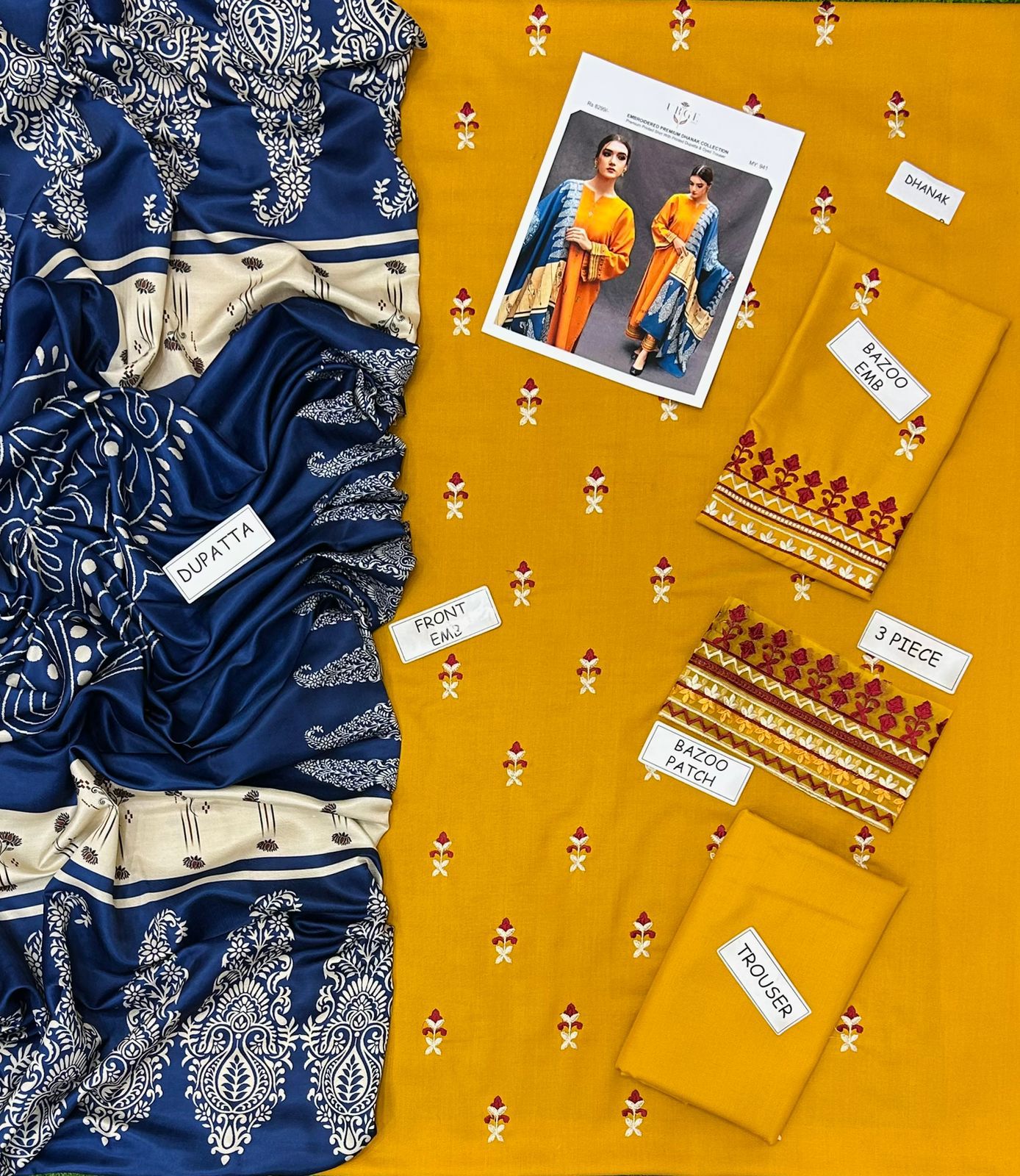Urge Dhanak Embroidered 3 Piece | UG101 - Trendy Casual Outfits - Laiba Rauf