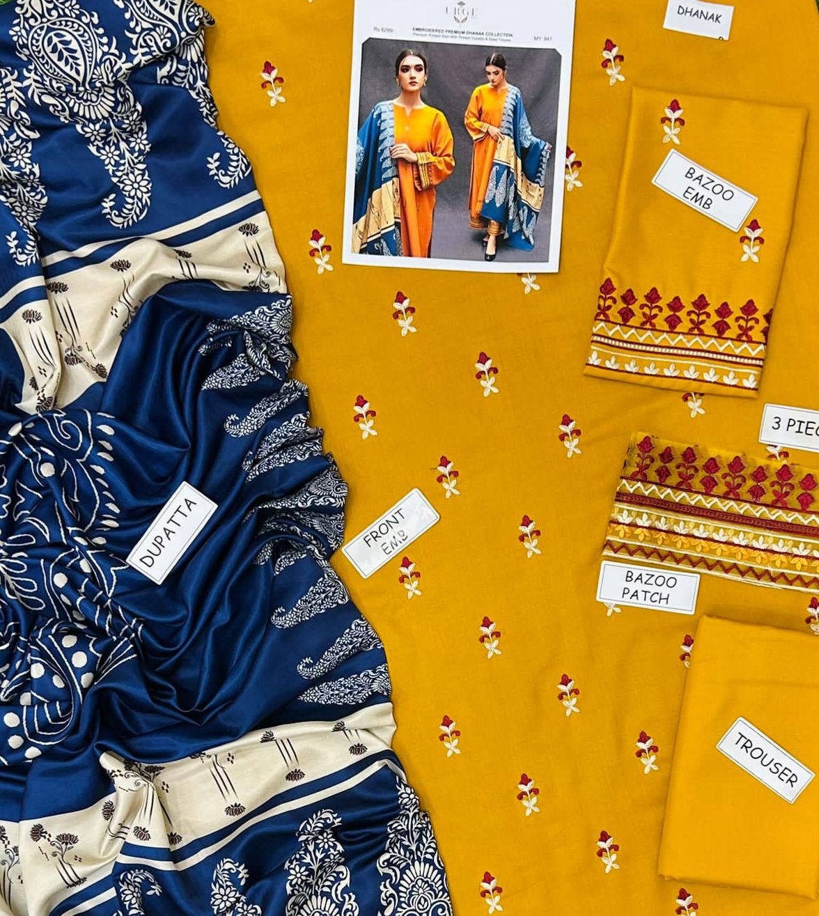 Urge Dhanak Embroidered 3 Piece | UG101 - Trendy Casual Outfits - Laiba Rauf
