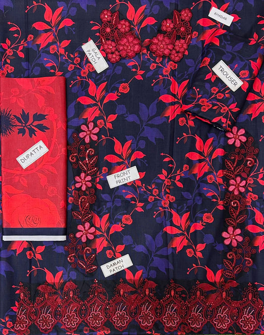 Asifa Nabeel Khaddar Embroidered 3 Piece | AF100 - Trendy Casual Outfits - Laiba Rauf