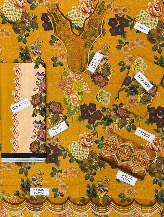 Iznik Khaddar Embroidered 3 Piece | IZ123 - Trendy Casual Outfits - Laiba Rauf