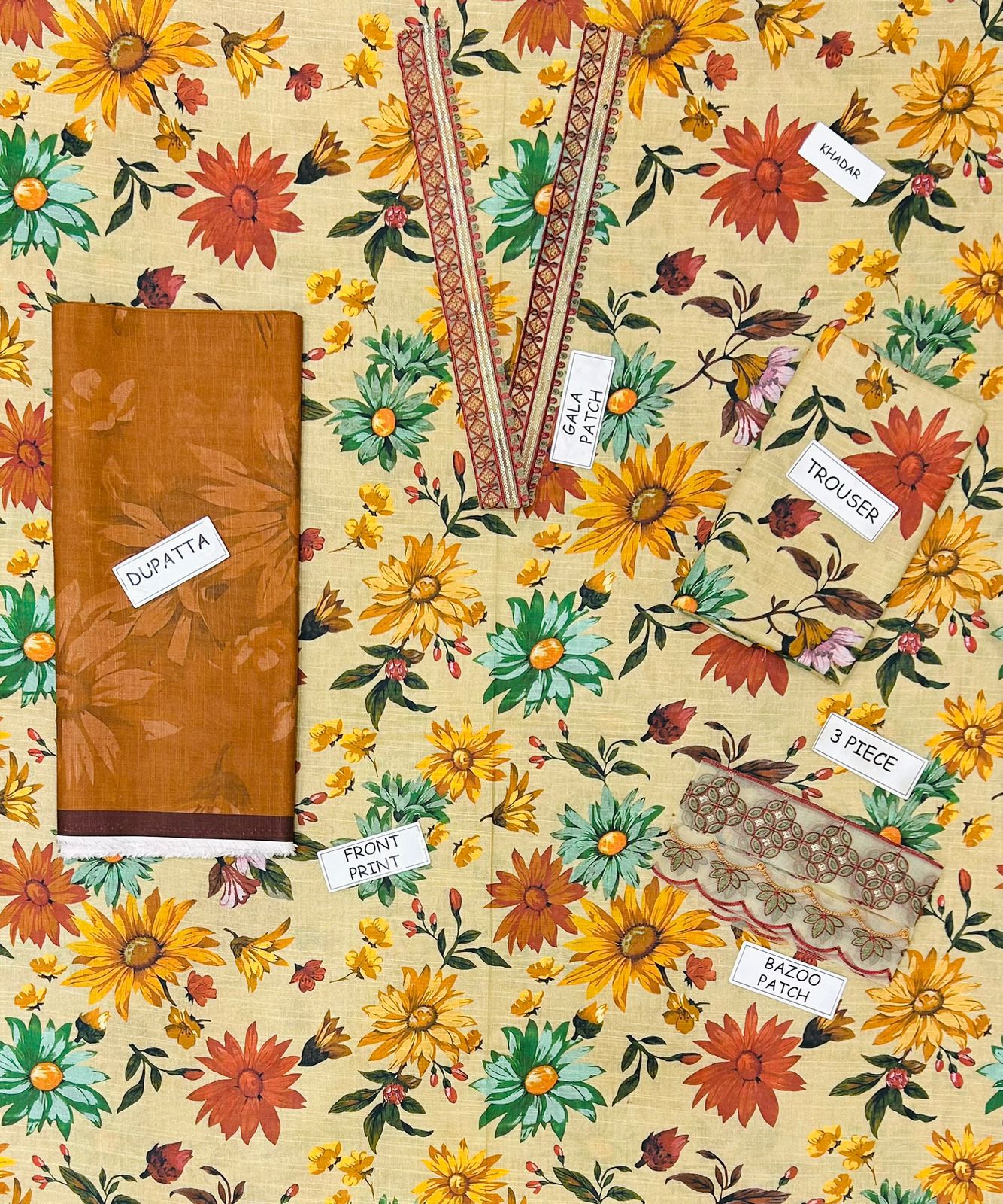 Baroque Khaddar Embroidered 3 Piece | BQ119 - Trendy Casual Outfits - Laiba Rauf