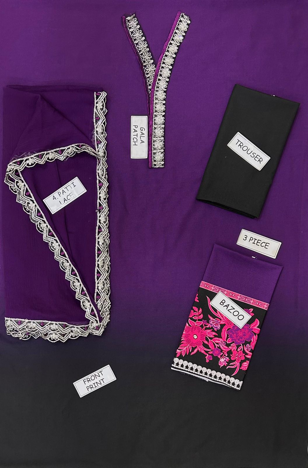 Zainab Chottani Shamoz Silk Embroidered 3 Piece | ZC106 - Trendy Casual Outfits - Laiba Rauf