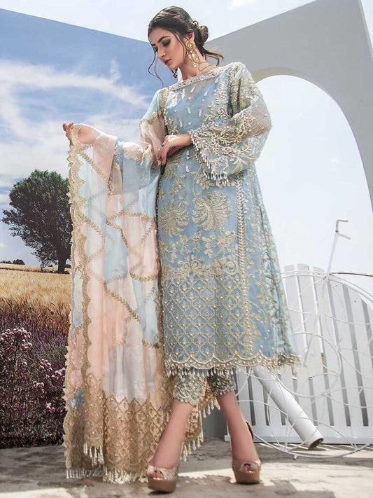 Agha Noor Embroidered 3 Piece | AN - Trendy Casual Outfits - Laiba Rauf