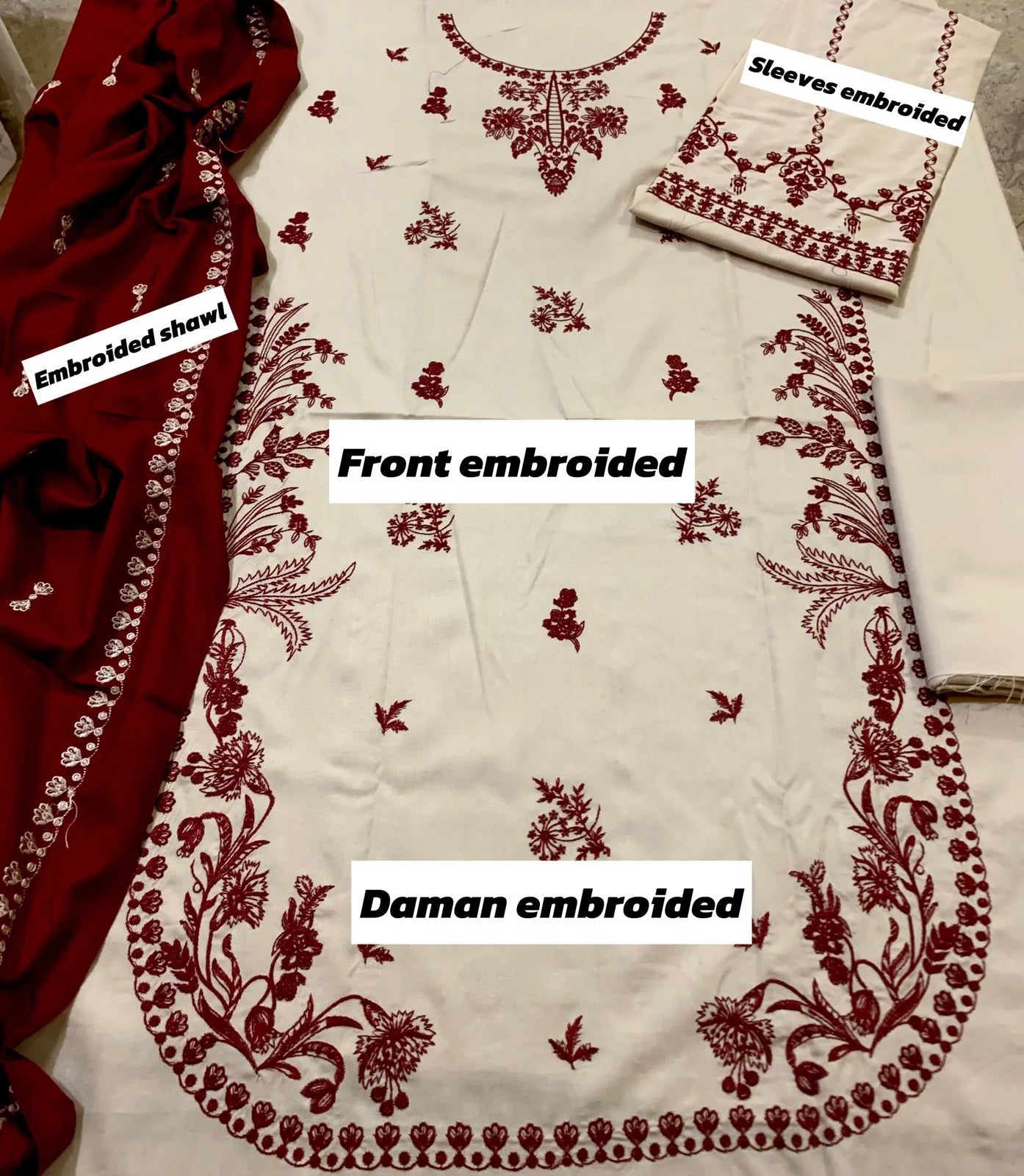 Batik Dhanak Embroidered 3 Piece | BK103- Trendy Casual Outfits - Laiba Rauf