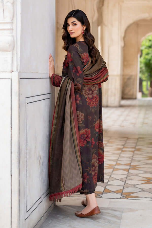 Baroque Dhanak Embroidered 3 Piece | BQ117 - Trendy Casual Outfits - Laiba Rauf