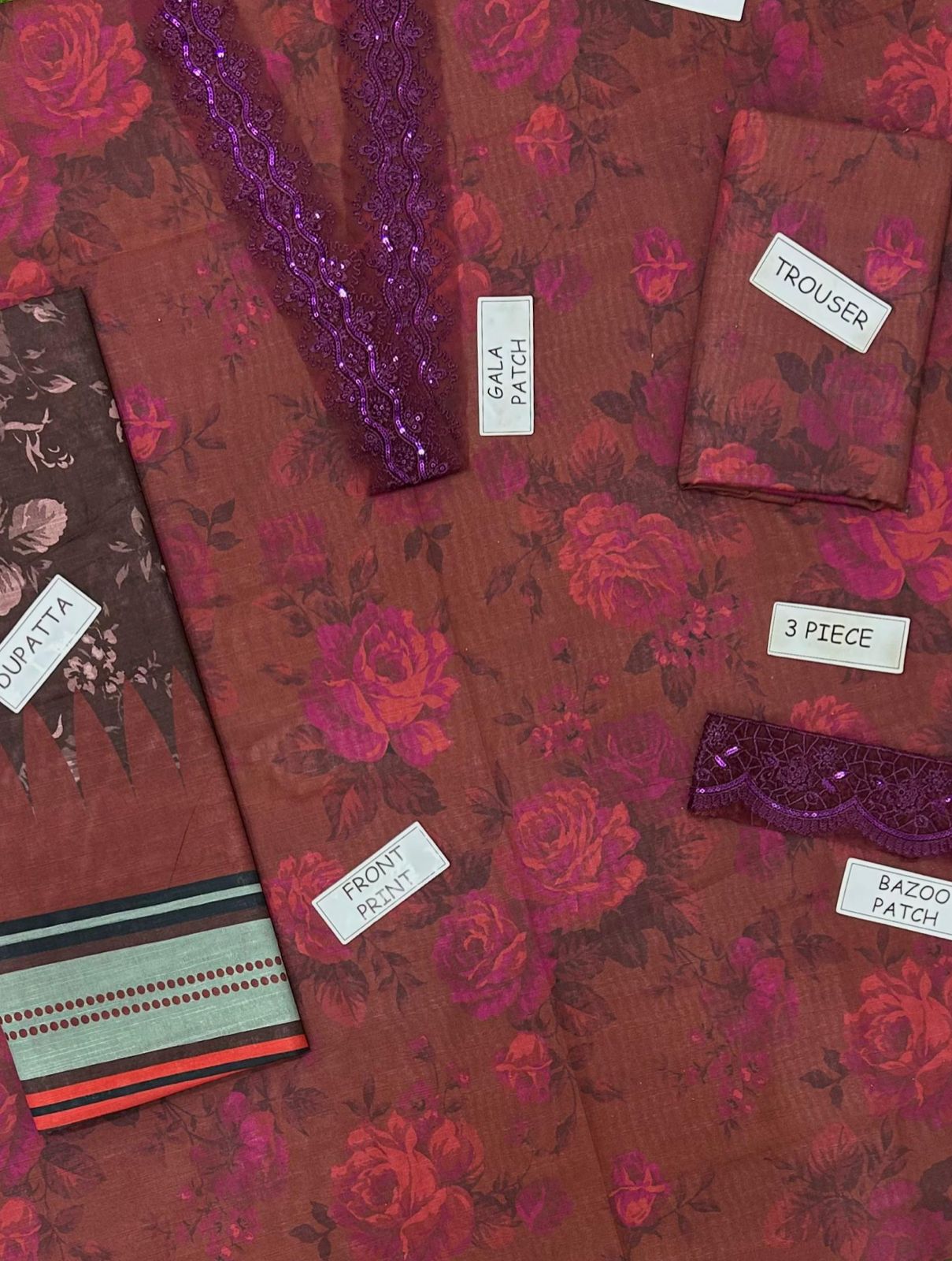 Baroque Khaddar Embroidered 3 Piece | BQ118 - Trendy Casual Outfits - Laiba Rauf