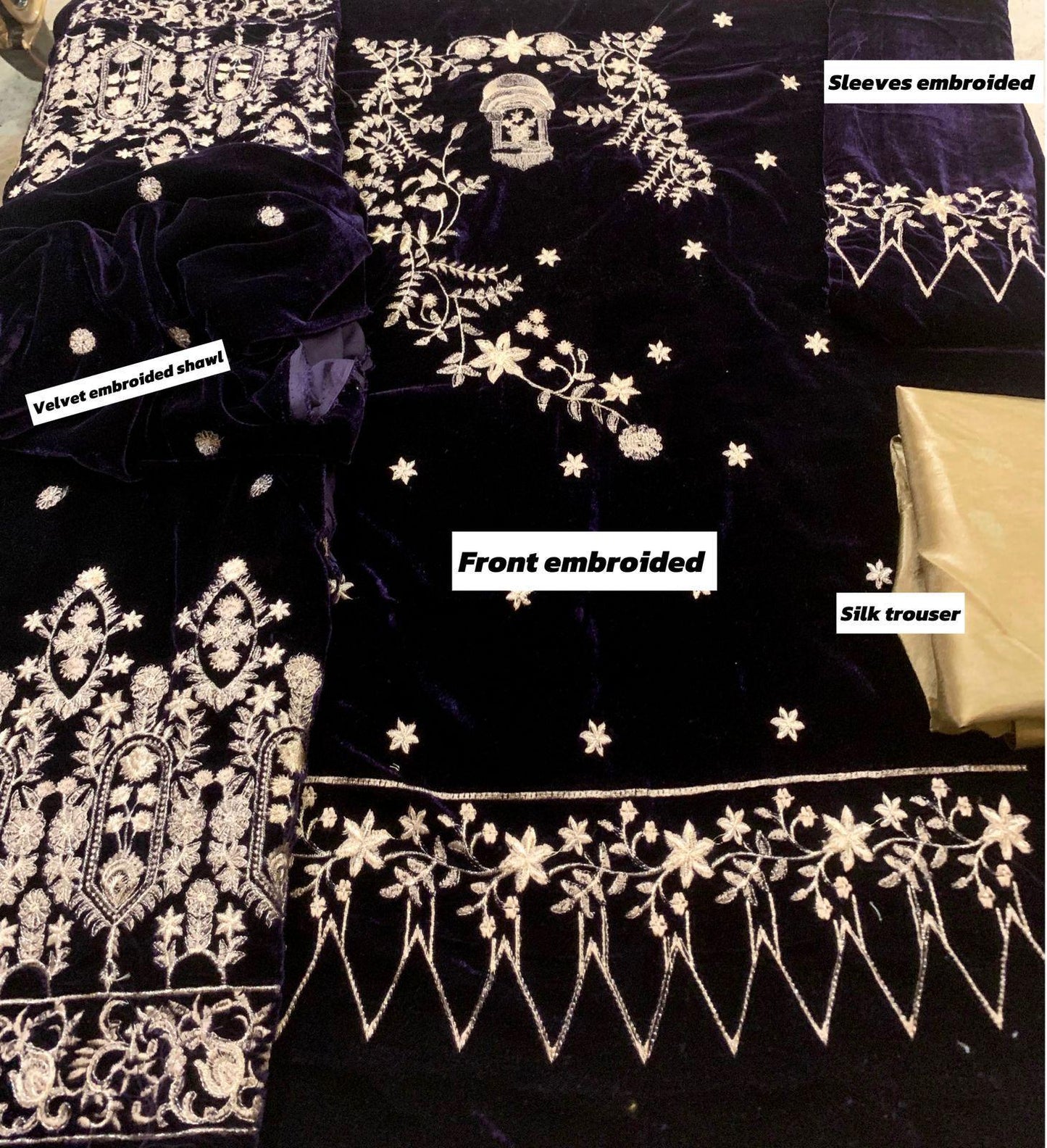 Azure Luxury Velvet Collection - Trendy Casual Outfits - Laiba Rauf