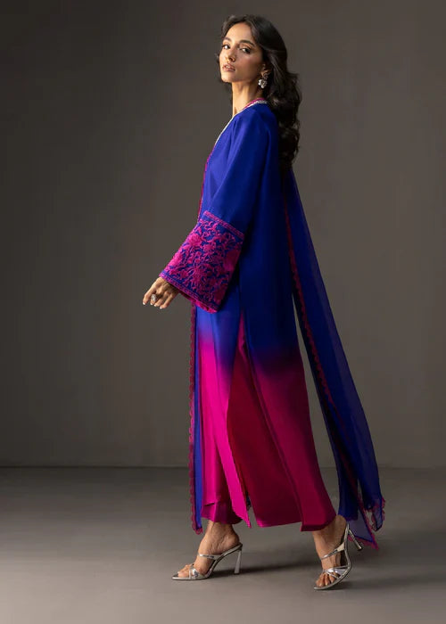 Zainab Chottani Shamoz Silk Embroidered 3 Piece | ZC105 - Trendy Casual Outfits - Laiba Rauf