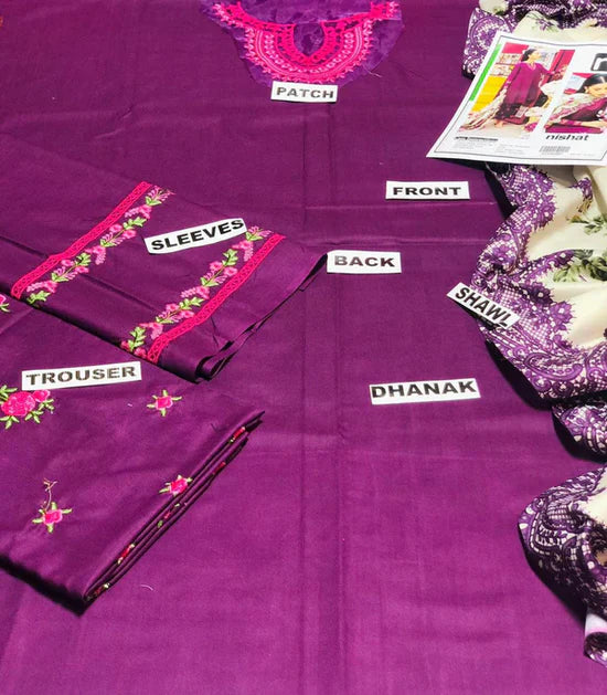 Sapphire Dhanak Embroidered 3 Piece | SP109 - Trendy Casual Outfits - Laiba Rauf