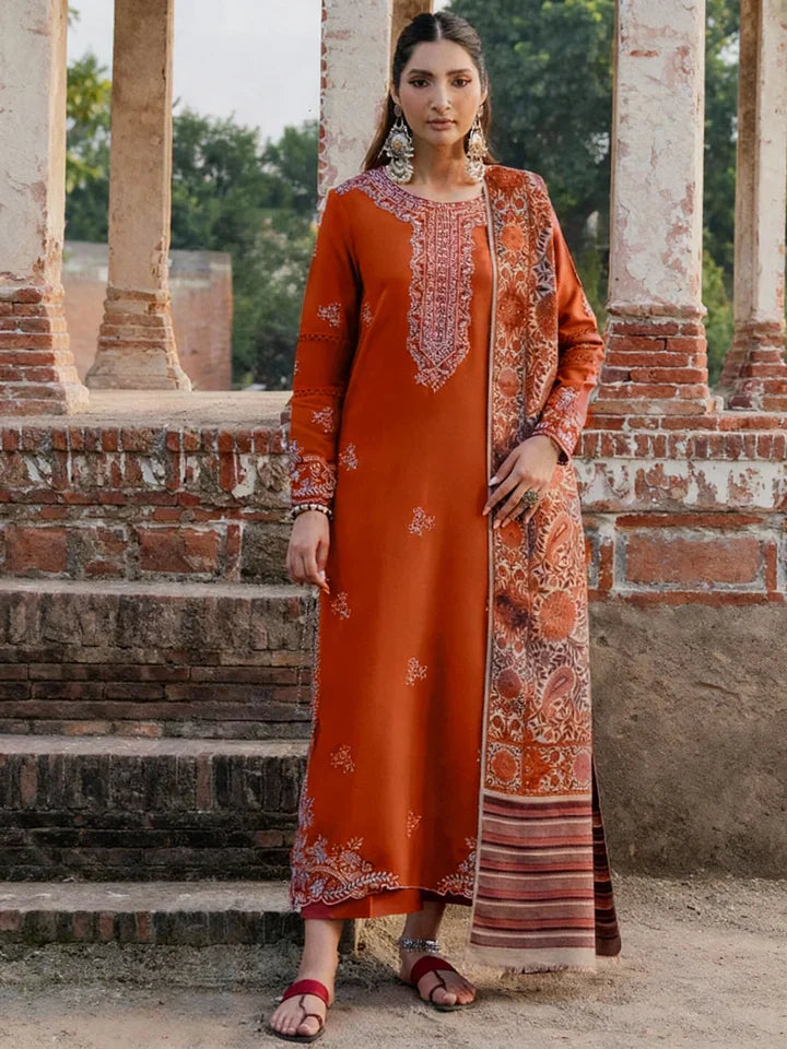 Izel Dhanak Embroidered 3 Piece | IL101 - Trendy Casual Outfits - Laiba Rauf