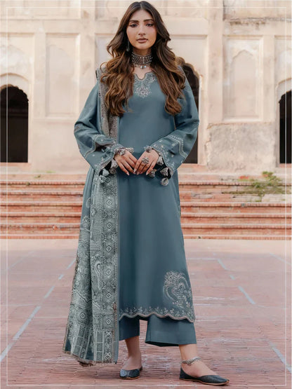 Zara Dhanak Embroidered 3 Piece | ZR114 - Trendy Casual Outfits - Laiba Rauf