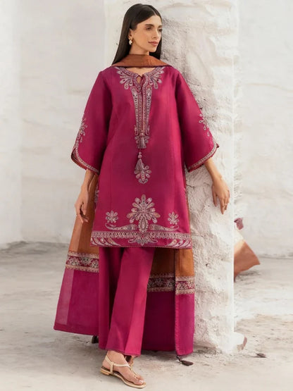 Jazmin Dhanak Embroidered 3 Piece | JZ111 - Trendy Casual Outfits - Laiba Rauf