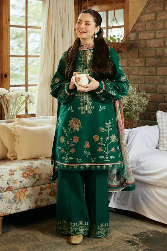 Zara Dhanak Embroidered 3 Piece | ZR112 - Trendy Casual Outfits - Laiba Rauf