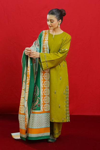 Urge Dhanak Embroidered 3 Piece | UG108 - Trendy Casual Outfits - Laiba Rauf