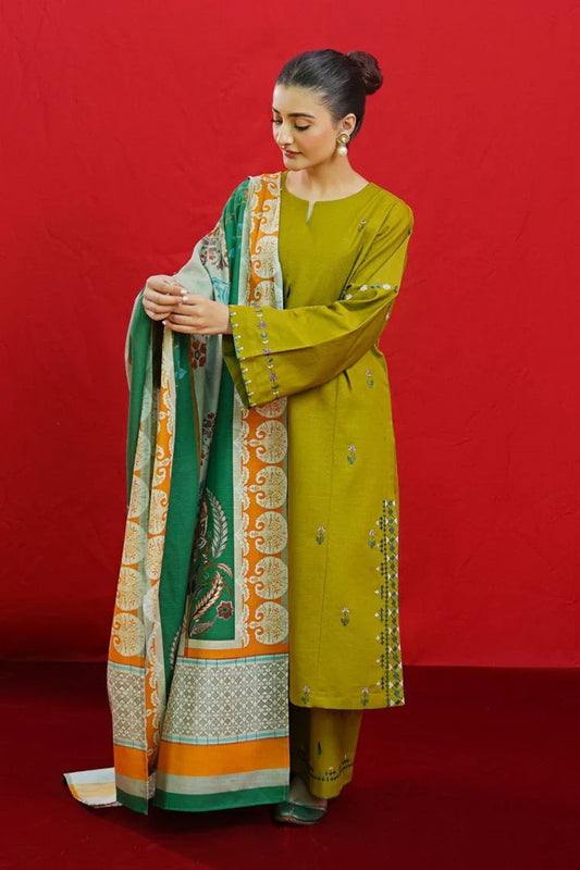 Urge Dhanak Embroidered 3 Piece | UG108 - Trendy Casual Outfits - Laiba Rauf