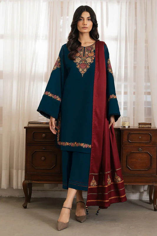 Jazmin Dhanak Embroidered 3 Piece | JZ101 | Trendy Casual Outfits - Laiba Rauf