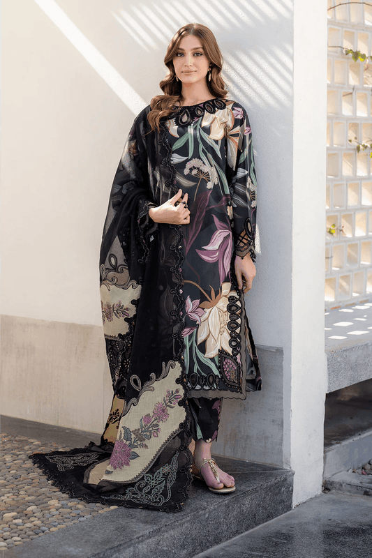 Baroque Linen Embroidered 3 Piece | BQ112 - Trendy Casual Outfits - Laiba Rauf