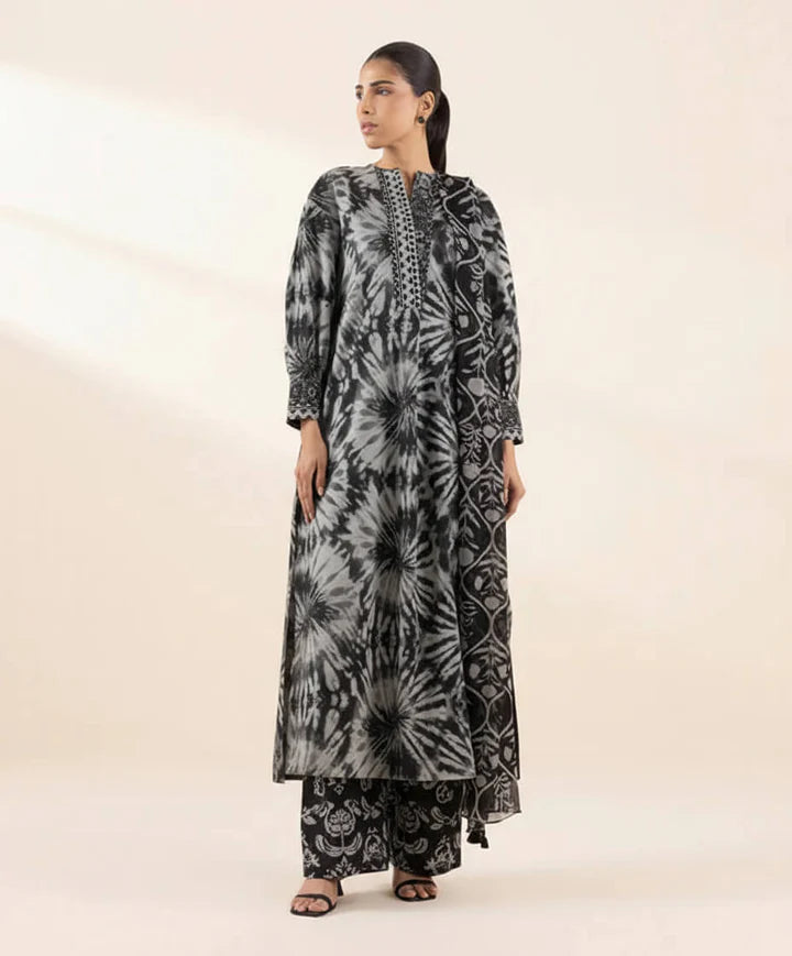 Khaadi Khaddar Digital Printed 3 Piece | KD102 Laiba Rauf