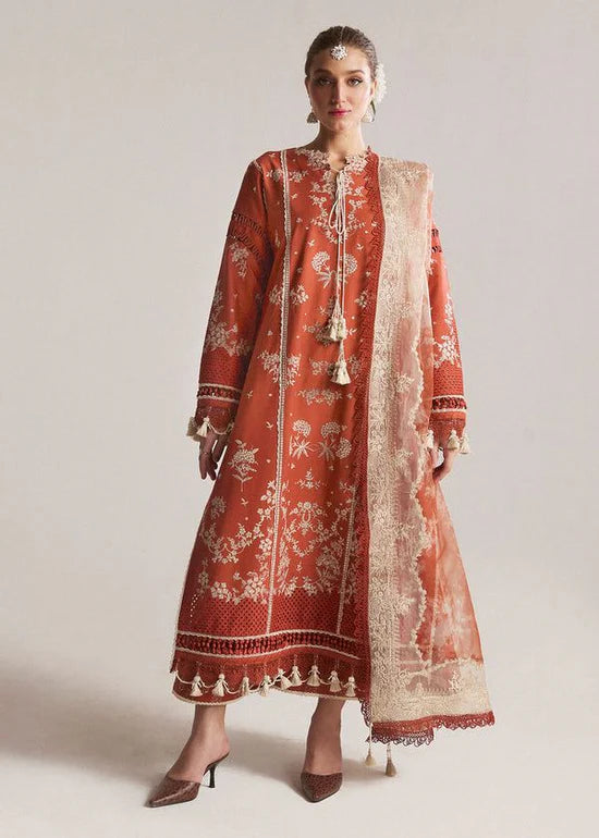 Maria.B. Dhanak Embroidered 3 Piece | MB107 - Trendy Casual Outfits - Laiba Rauf