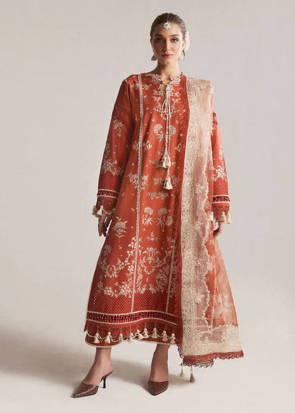 Maria.B. Dhanak Embroidered 3 Piece | MB107 - Trendy Casual Outfits - Laiba Rauf
